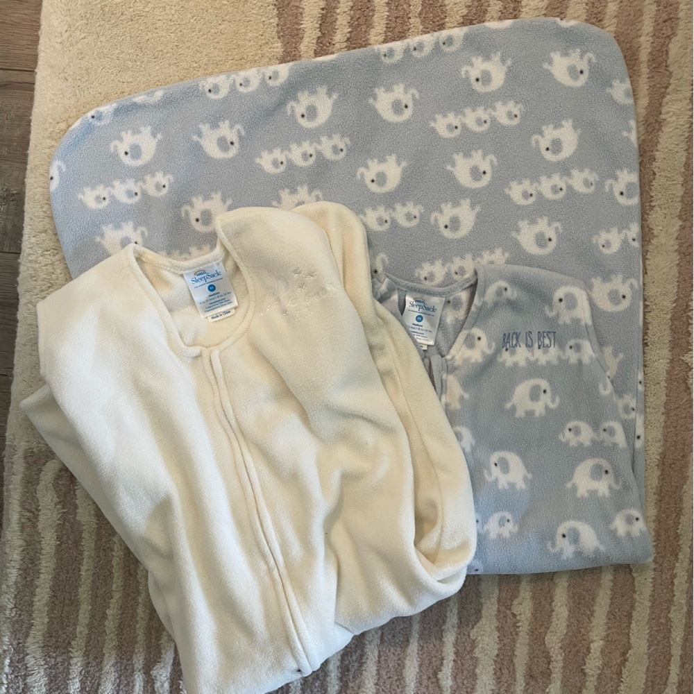 Halo Fleece SleepSack Bundle (2) Size Medium 6-12 Months 16-24 lbs